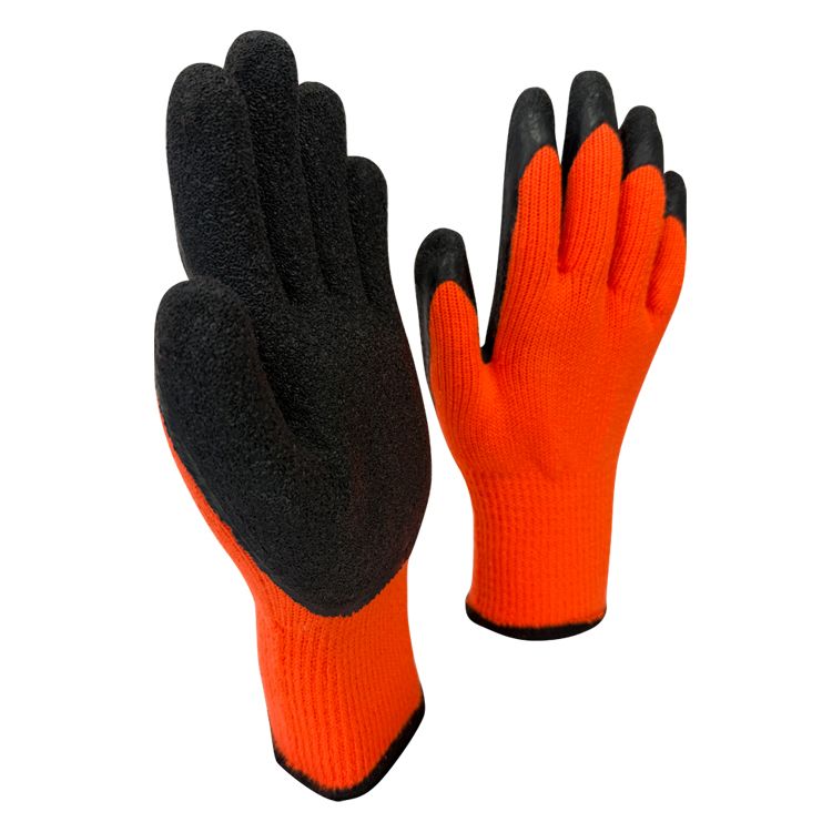 Перчатки акриловые с рифленым латексным покрытием